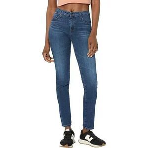AG Adriano Goldschmied‎ Womens Prima Mid Rise Cigarette Leg Blue Denim Size 26R